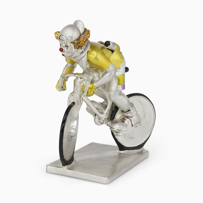 Cyclist Clown (21 cm) Silver-Plated