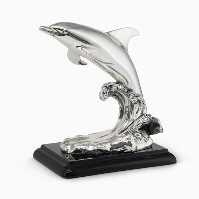 Dolphin (21/H) with Base Silver-Plated 