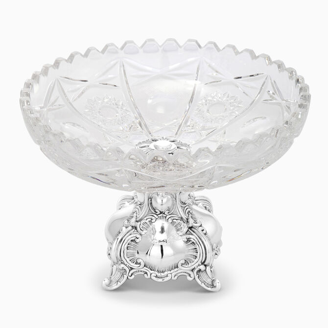 BEN YEHUDA SILVER CRYSTAL BOWL 