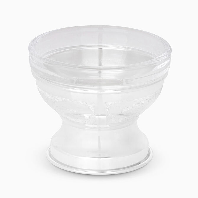 Diamond Single Salt Cellar Sterling Silver 