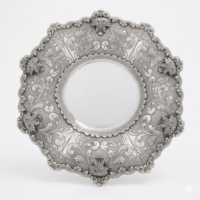 Gona Medium Eliyahu Pesach Plate Sterling Silver 
