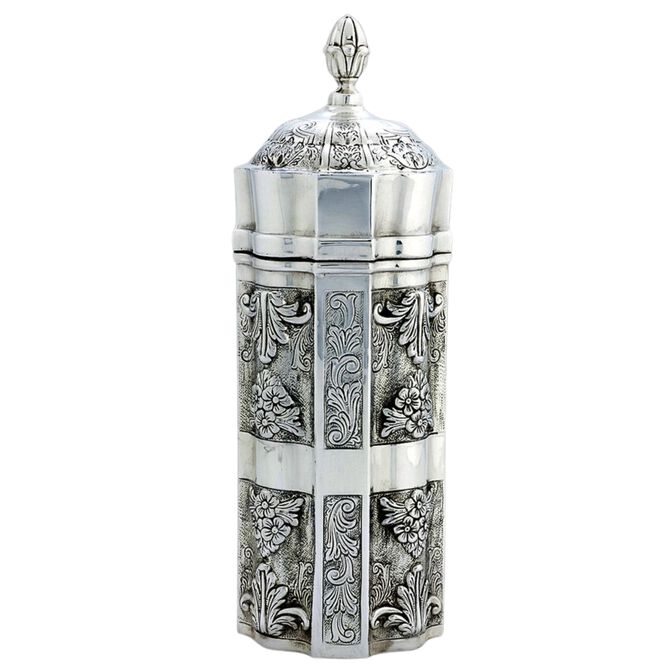 Bellagio Cobalt Decorated Megilah Case Klaf 6" 