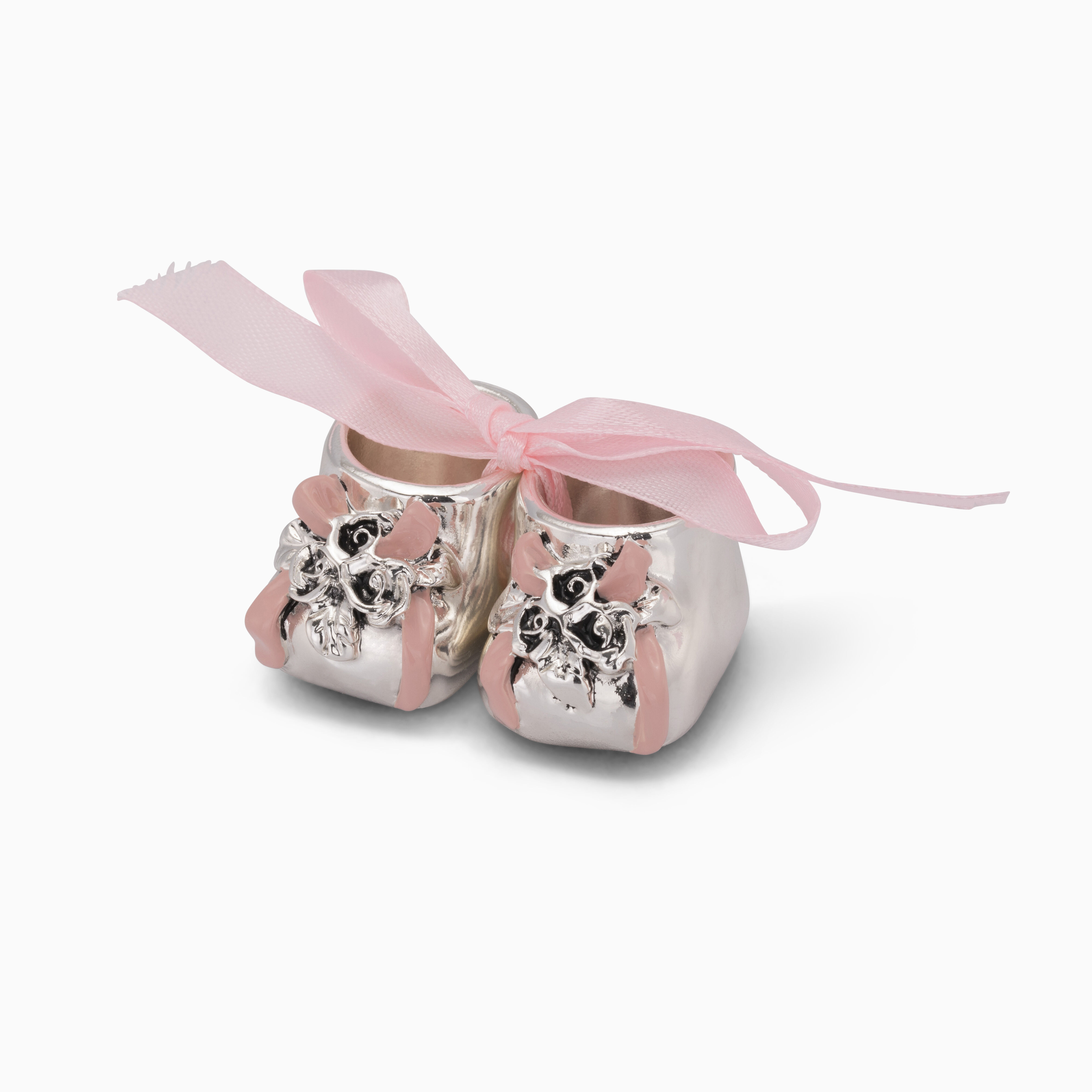 Pink Baby Shoes Silver Plated Hazorfim