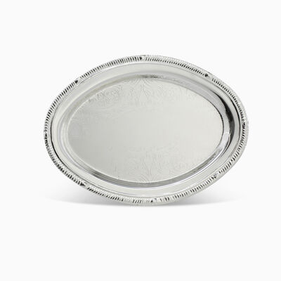 19CM OVAL TRAY PLATED 